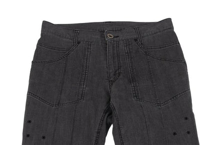 ISSEY MIYAKE HaaT Glitter Eyelet Flare Pants Gray Size 2