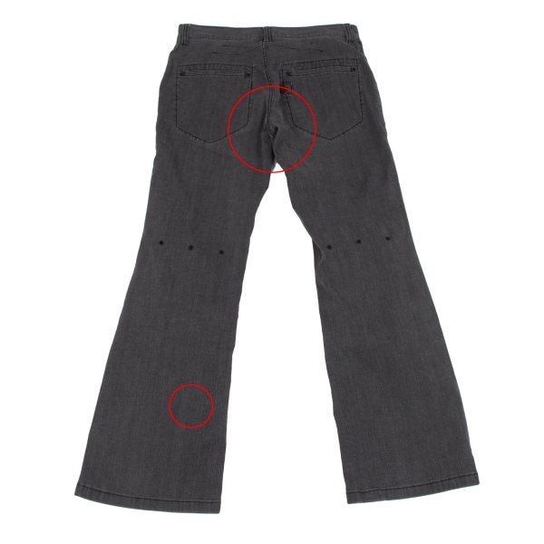 ISSEY MIYAKE HaaT Glitter Eyelet Flare Pants Gray Size 2