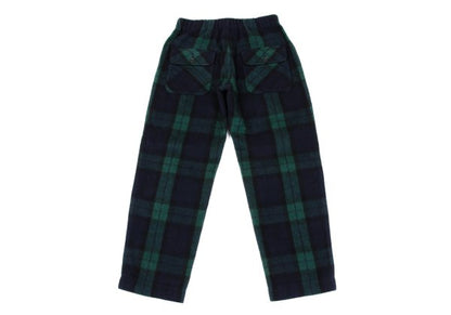 GANRYU Wool Poly Check Bush Pants Green Size S