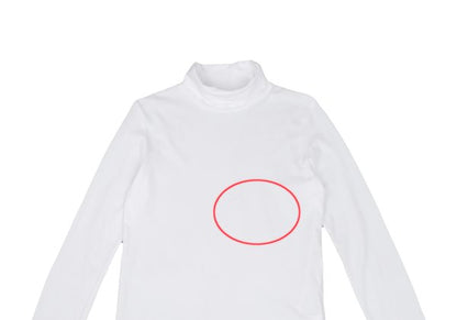 Y's Cotton Basic Turtleneck Long Sleeve Shirt White Size 2