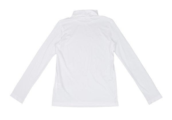 Y's Cotton Basic Turtleneck Long Sleeve Shirt White Size 2