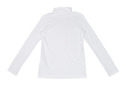 Y's Cotton Basic Turtleneck Long Sleeve Shirt White Size 2