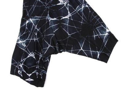 Y's Tie-Dye Graphic Print Rayon Sarouel Pants Black Size 1
