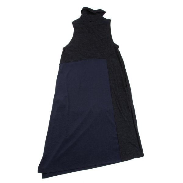 Y's 23AW Knit Crepe De Chine Sleeveless Dress Gray Size 1