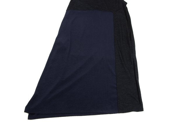Y's 23AW Knit Crepe De Chine Sleeveless Dress Gray Size 1