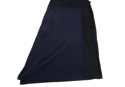 Y's 23AW Knit Crepe De Chine Sleeveless Dress Gray Size 1