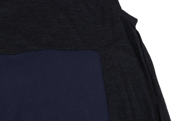 Y's 23AW Knit Crepe De Chine Sleeveless Dress Gray Size 1