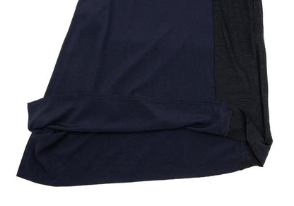 Y's 23AW Knit Crepe De Chine Sleeveless Dress Gray Size 1