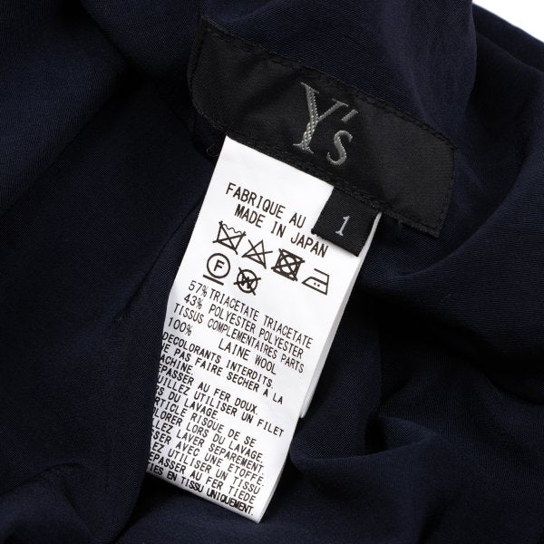 Y's 23AW Knit Crepe De Chine Sleeveless Dress Gray Size 1
