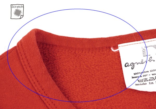 agnes b. Cotton Snap Button Sweat Cardigan Red Sweatshirt Size M