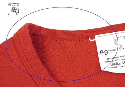 agnes b. Cotton Snap Button Sweat Cardigan Red Sweatshirt Size M