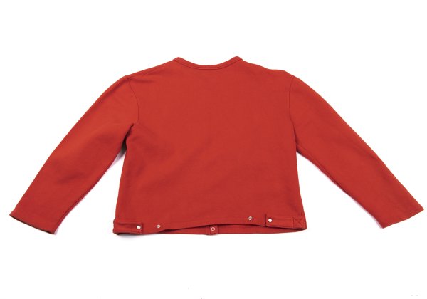 agnes b. Cotton Snap Button Sweat Cardigan Red Sweatshirt Size M