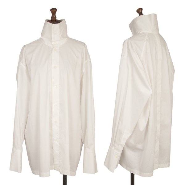 ISSEY MIYAKE 24AW Cotton Nylon Stretch Shirt White Size 2