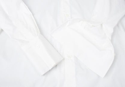 ISSEY MIYAKE 24AW Cotton Nylon Stretch Shirt White Size 2