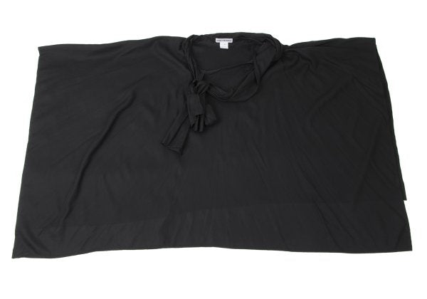 ISSEY MIYAKE 20SS Cotton Stole Neck Poncho Black Size 2