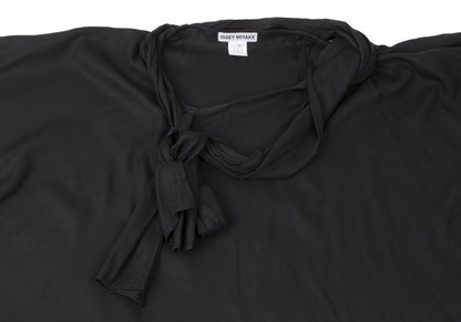 ISSEY MIYAKE 20SS Cotton Stole Neck Poncho Black Size 2