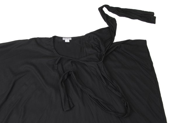 ISSEY MIYAKE 20SS Cotton Stole Neck Poncho Black Size 2