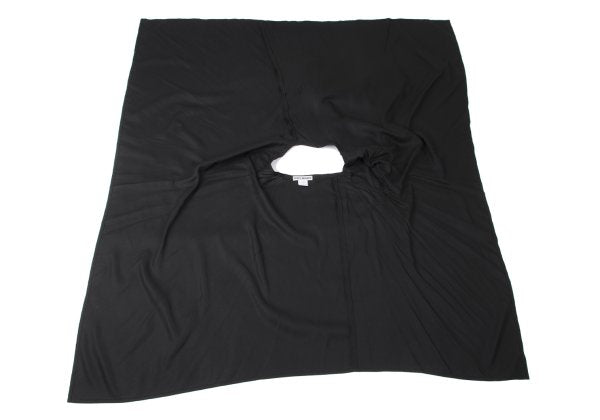 ISSEY MIYAKE 20SS Cotton Stole Neck Poncho Black Size 2