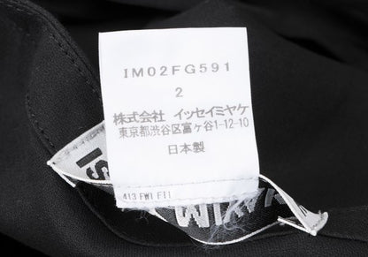 ISSEY MIYAKE 20SS Cotton Stole Neck Poncho Black Size 2