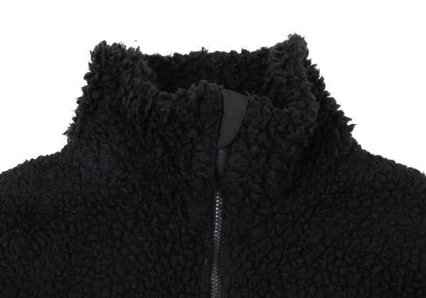 Y-3 Leopard Pocket Boa Fleece Jacket Black Size M