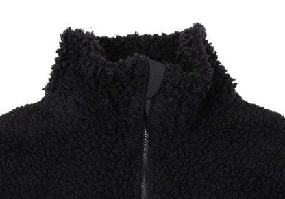 Y-3 Leopard Pocket Boa Fleece Jacket Black Size M