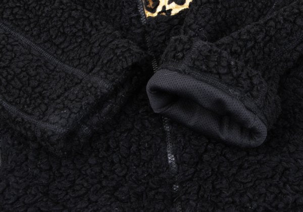 Y-3 Leopard Pocket Boa Fleece Jacket Black Size M