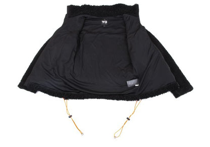 Y-3 Leopard Pocket Boa Fleece Jacket Black Size M