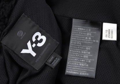 Y-3 Leopard Pocket Boa Fleece Jacket Black Size M