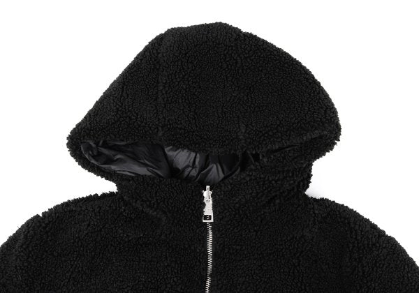 JOTT Reversible Hooded Boa Sleeve Patch Jacket Black Size M