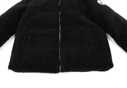 JOTT Reversible Hooded Boa Sleeve Patch Jacket Black Size M