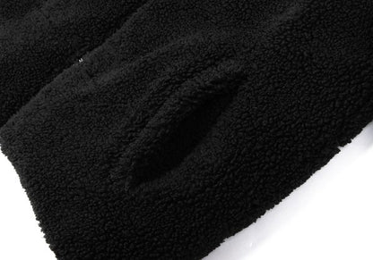 JOTT Reversible Hooded Boa Sleeve Patch Jacket Black Size M
