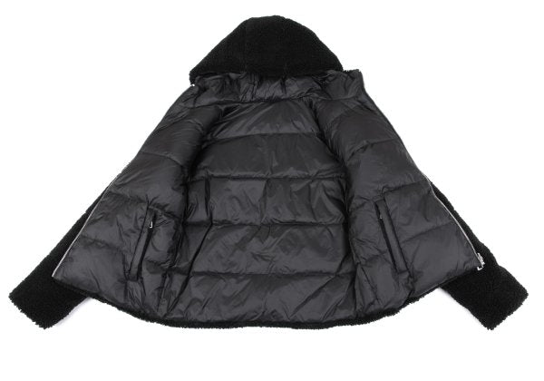 JOTT Reversible Hooded Boa Sleeve Patch Jacket Black Size M