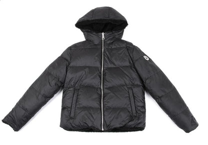 JOTT Reversible Hooded Boa Sleeve Patch Jacket Black Size M
