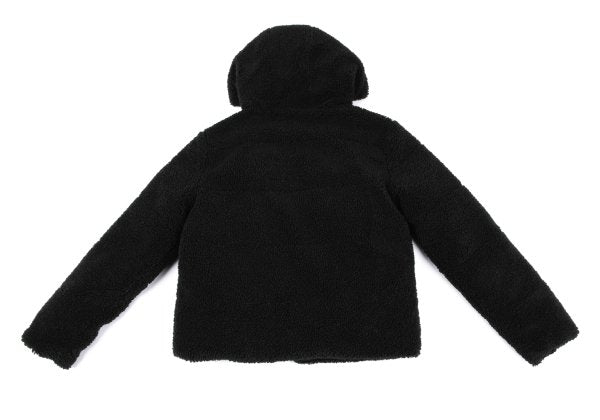 JOTT Reversible Hooded Boa Sleeve Patch Jacket Black Size M