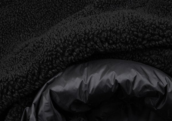 JOTT Reversible Hooded Boa Sleeve Patch Jacket Black Size M