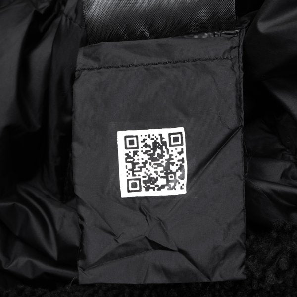 JOTT Reversible Hooded Boa Sleeve Patch Jacket Black Size M