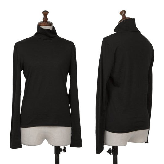 Yohji Yamamoto NOIR Wool High-Neck Long Shirt Black Size 3