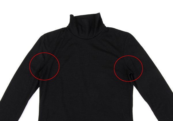 Yohji Yamamoto NOIR Wool High-Neck Long Shirt Black Size 3