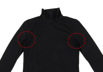 Yohji Yamamoto NOIR Wool High-Neck Long Shirt Black Size 3