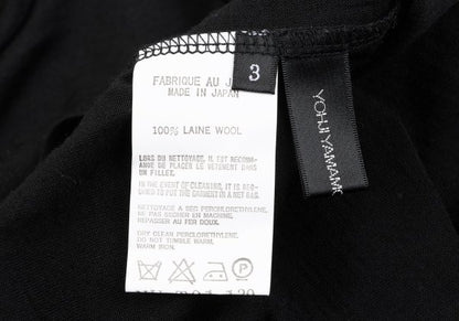 Yohji Yamamoto NOIR Wool High-Neck Long Shirt Black Size 3