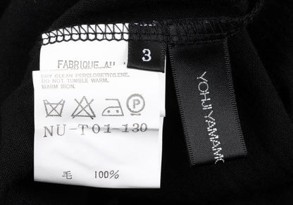 Yohji Yamamoto NOIR Wool High-Neck Long Shirt Black Size 3