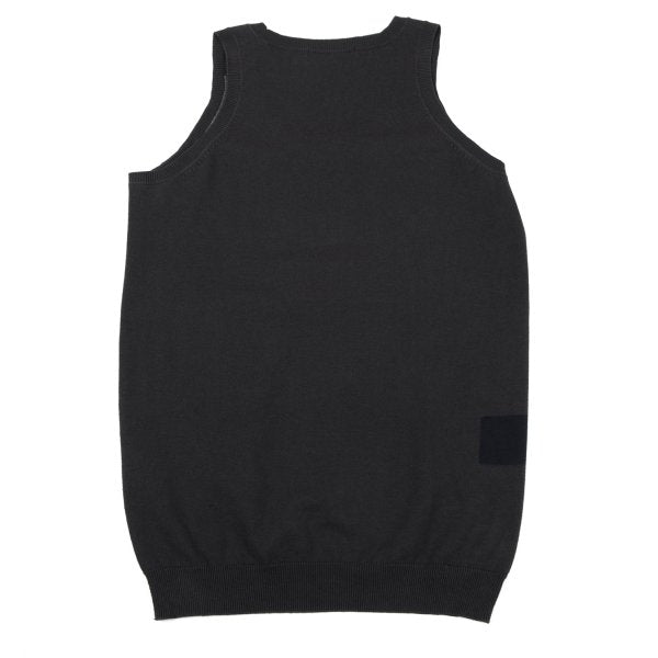 Y's Cotton Wool Paneled Tank Top Gray Size 2