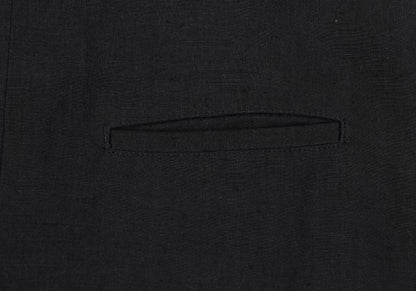 Y's Linen Front Welt Pocket Midi Skirt Black Size 2