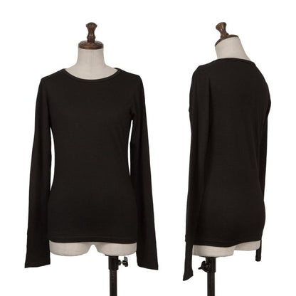 MICHIKO by Y's Wool Boat Neck Top Black Size 2