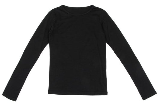 MICHIKO by Y's Wool Boat Neck Top Black Size 2