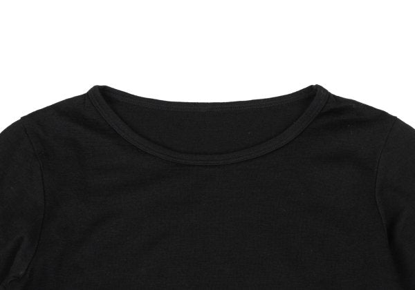 MICHIKO by Y's Wool Boat Neck Top Black Size 2