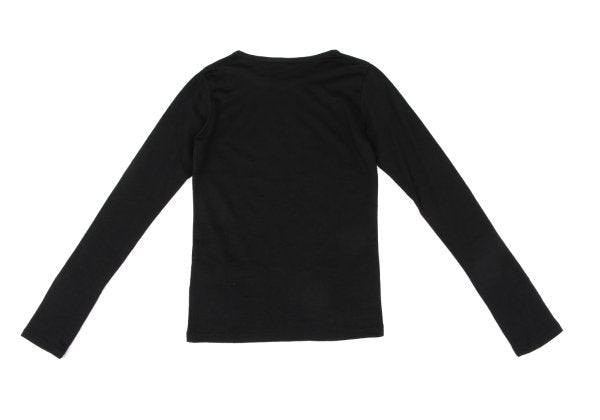 MICHIKO by Y's Wool Boat Neck Top Black Size 2
