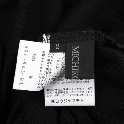 MICHIKO by Y's Wool Boat Neck Top Black Size 2