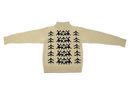 45rpm Wool Nordic Low Gauge High Neck Sweater Beige Size M