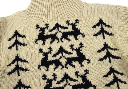 45rpm Wool Nordic Low Gauge High Neck Sweater Beige Size M